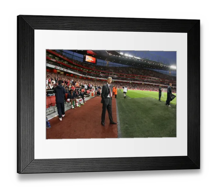 Framed Print : Arsene Wenger Leads Arsenal to 4:0 Victory over FC Twente in Champions League