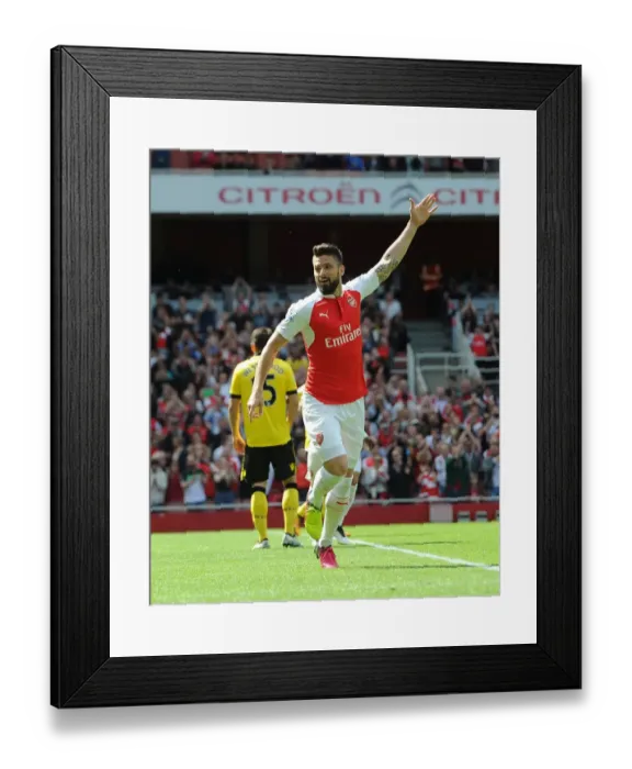 Framed Print : Giroud's Dramatic Late Goal: Arsenal Snatches Victory from Aston Villa (2015-16) Framed Print : Giroud's Dramatic Late Goal: Arsenal Snatches Victory from Aston Villa (2015-16)