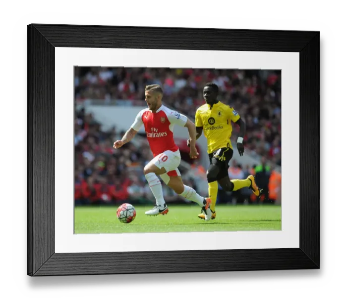 Framed Print : Wilshere vs Gana: Clash of Midfield Titans in Arsenal vs Aston Villa Premier League Battle