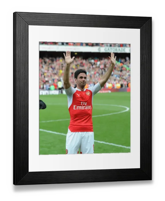 Framed Print : Mikel Arteta's Triumph: Arsenal's Victory Over Aston Villa (2015-16) Framed Print : Mikel Arteta's Triumph: Arsenal's Victory Over Aston Villa (2015-16)