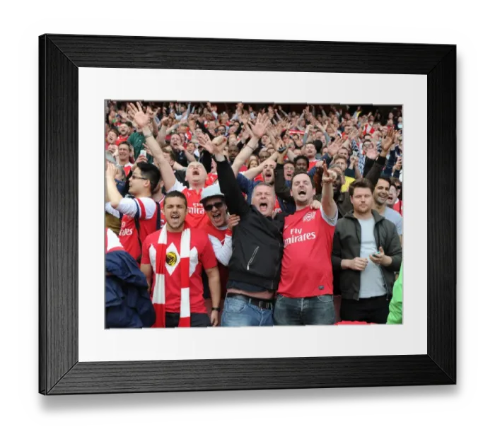Framed Print : Passionate Arsenal Fans at Emirates Stadium during Arsenal vs Aston Villa, Premier League 2015-16 Framed Print : Passionate Arsenal Fans at Emirates Stadium during Arsenal vs Aston Villa, Premier League 2015-16
