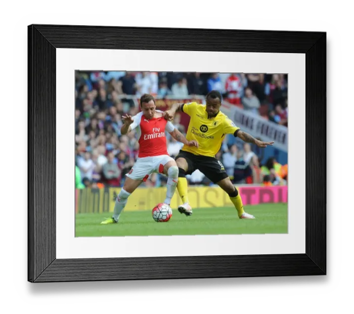 Framed Print : Cazorla vs Ayew: A Battle of Midfield Maestros at the Emirates, May 2016