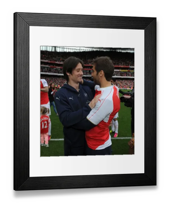 Framed Print : Arsenal Victory: Flamini and Rosicky's Jubilant Moment after Arsenal vs. Aston Villa, Premier League 2015-16 Framed Print : Arsenal Victory: Flamini and Rosicky's Jubilant Moment after Arsenal vs. Aston Villa, Premier League 2015-16