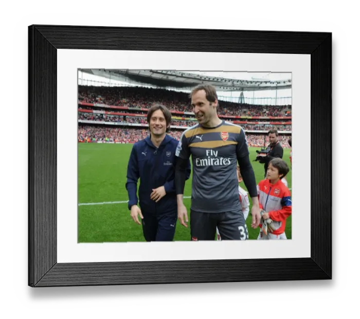 Framed Print : Arsenal's Cech and Rosicky: Victory Celebration vs. Aston Villa (2015-16) Framed Print : Arsenal's Cech and Rosicky: Victory Celebration vs. Aston Villa (2015-16)