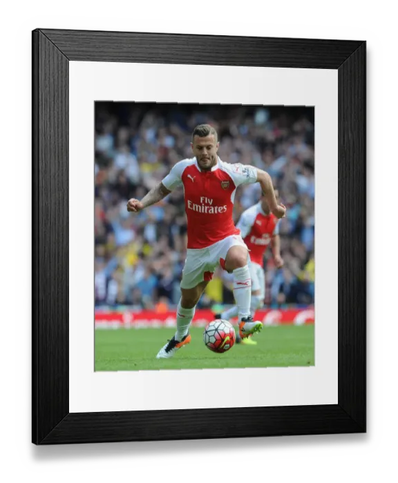 Framed Print : Jack Wilshere in Action: Arsenal vs. Aston Villa, Premier League 2015-16