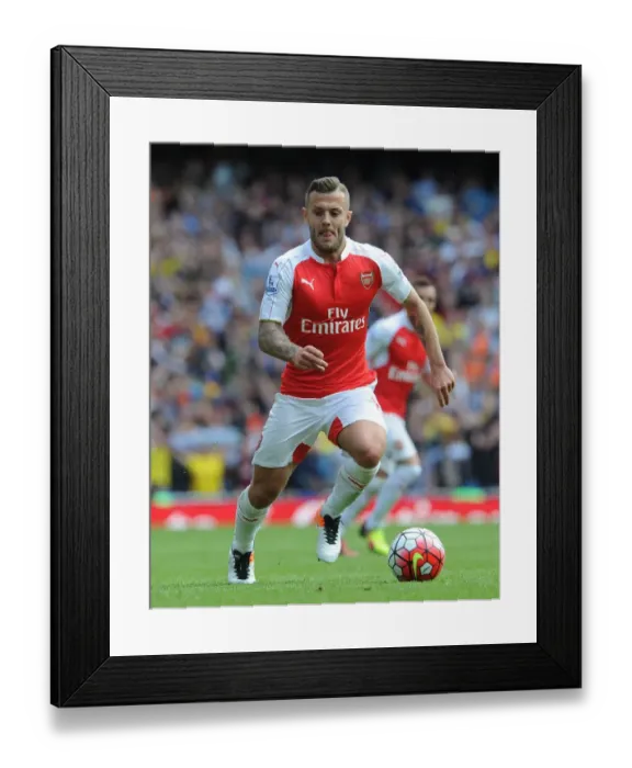 Framed Print : Jack Wilshere in Action: Arsenal vs. Aston Villa, Premier League 2015-16
