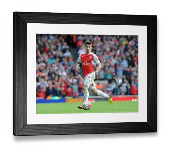 Framed Print : Arsenal's Hector Bellerin in Action Against Aston Villa at the Emirates Stadium, Premier League 2015-16