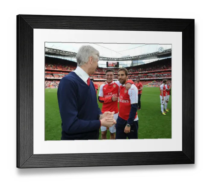 Framed Print : Arsenal's Triumph: Wenger, Ozil, and Flamini Celebrate Victory Over Aston Villa (2015-16) Framed Print : Arsenal's Triumph: Wenger, Ozil, and Flamini Celebrate Victory Over Aston Villa (2015-16)