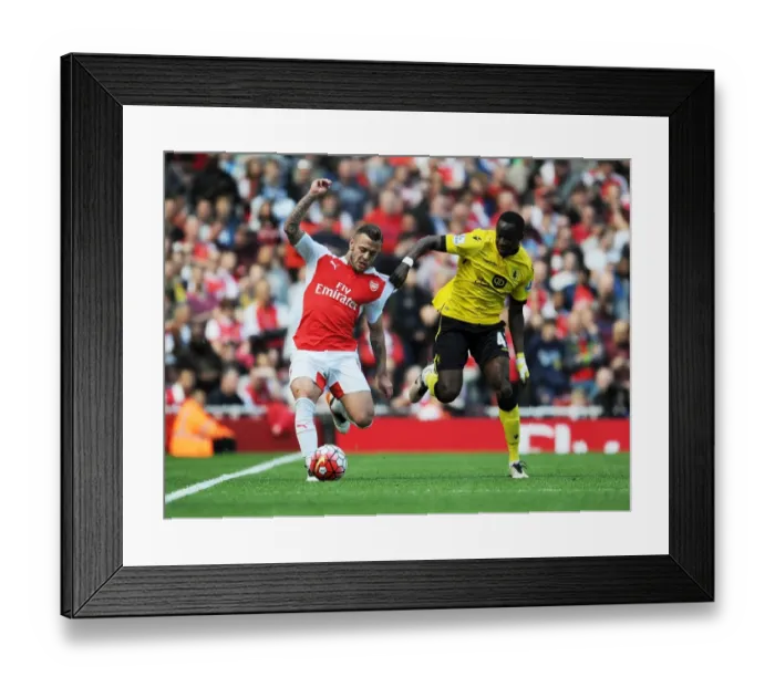 Framed Print : Arsenal's Jack Wilshere vs. Aly Cissokho: A Premier League Showdown at Emirates Stadium Framed Print : Arsenal's Jack Wilshere vs. Aly Cissokho: A Premier League Showdown at Emirates Stadium