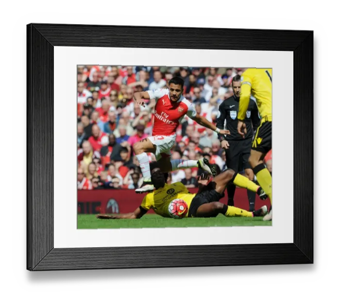 Framed Print : Sanchez Showdown: A Family Affair - Arsenal vs Aston Villa, Premier League 2015-16