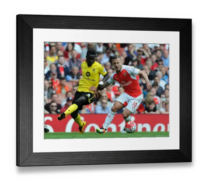 Framed Print : Arsenal vs Aston Villa: Wilshere vs Gana Battle in Premier League Showdown (2015-16)