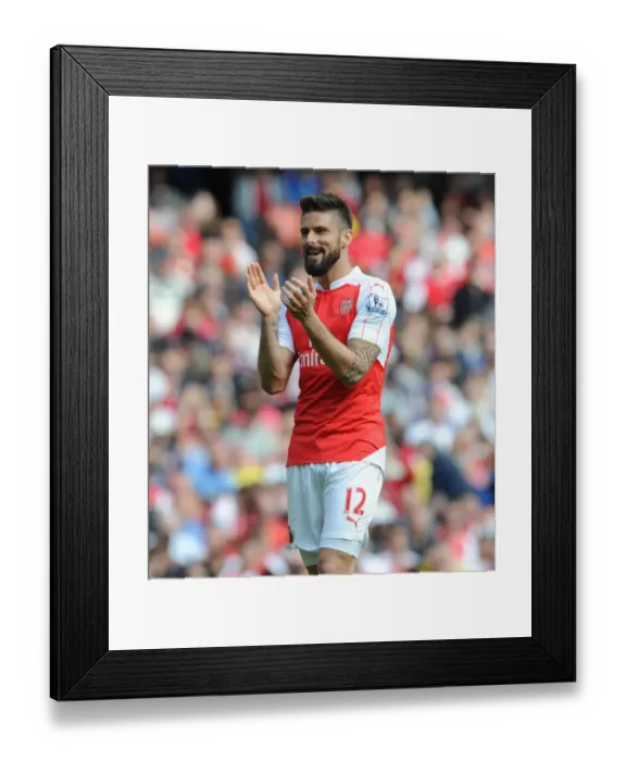 Framed Print : Arsenal's Olivier Giroud in Action: Arsenal vs. Aston Villa, Premier League 2015-16 Framed Print : Arsenal's Olivier Giroud in Action: Arsenal vs. Aston Villa, Premier League 2015-16