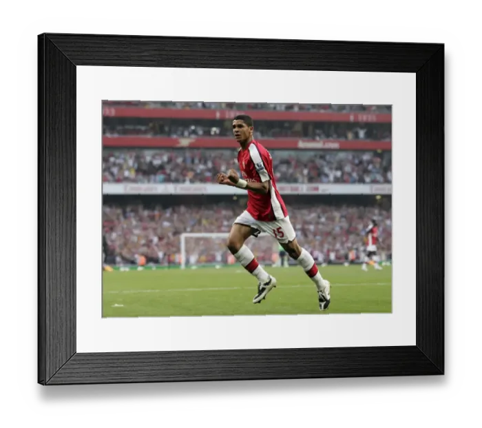 Framed Print : Denilson's Triumph: Arsenal's 3-0 Victory Over Newcastle United in the Barclays Premier League Framed Print : Denilson's Triumph: Arsenal's 3-0 Victory Over Newcastle United in the Barclays Premier League