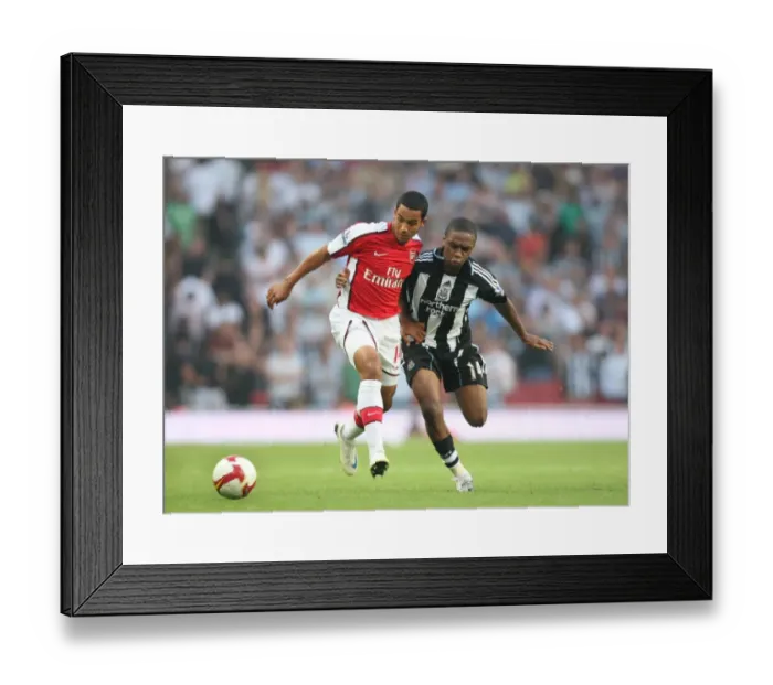 Framed Print : Theo Walcott (Arsenal) Charles N Zogbia (Newcastle) Framed Print : Theo Walcott (Arsenal) Charles N Zogbia (Newcastle)