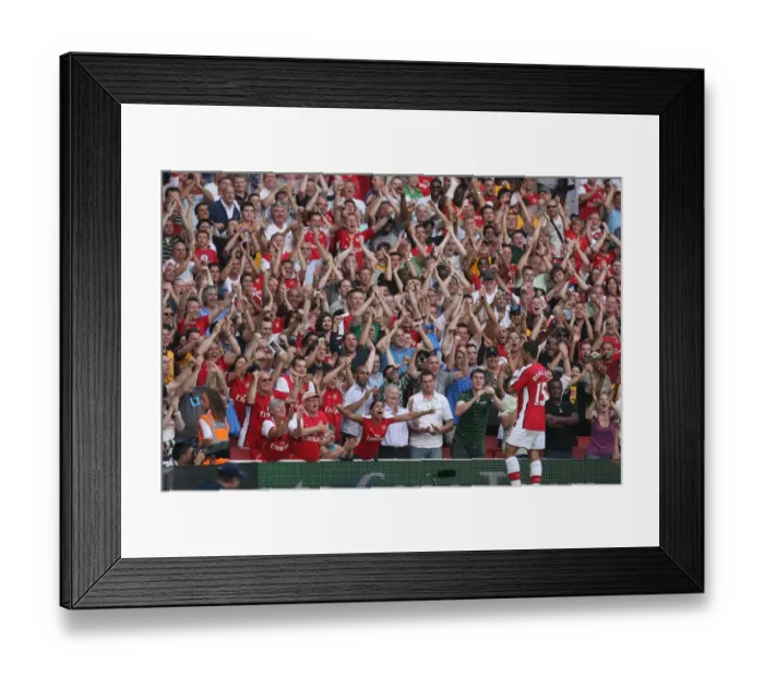 Framed Print : Denilson celebrates scoring the 3rd Arsenal goal Framed Print : Denilson celebrates scoring the 3rd Arsenal goal
