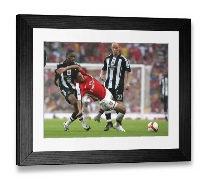 Framed Print : Carlos Vela (Arsenal) Charles N Zogbia (Newcastle United)