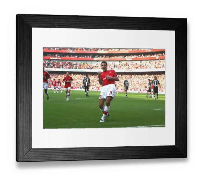 Framed Print : Robin van Persie's Epic Debut: Arsenal's 3:0 Thrashing of Newcastle (2008) Framed Print : Robin van Persie's Epic Debut: Arsenal's 3:0 Thrashing of Newcastle (2008)