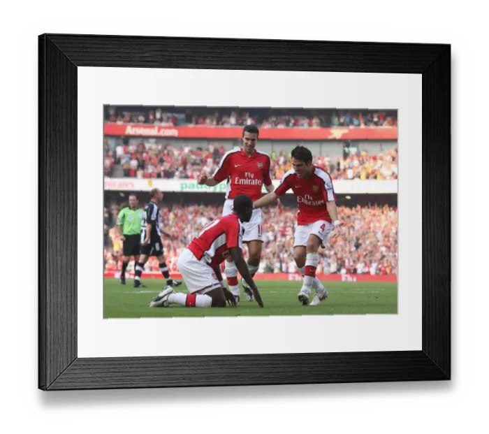 Framed Print : Van Persie's Double: Arsenal's Triumph over Newcastle (30 / 8 / 2008)