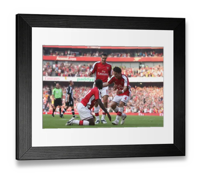 Framed Print : Robin van Persie celebrates scoring the 2nd Arsenal Framed Print : Robin van Persie celebrates scoring the 2nd Arsenal
