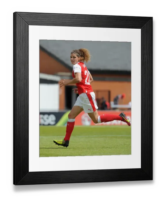 Framed Print : Arsenal's Dominique Janssen Scores in 2:0 WSL Division One Victory over Notts County (10 / 7 / 16)