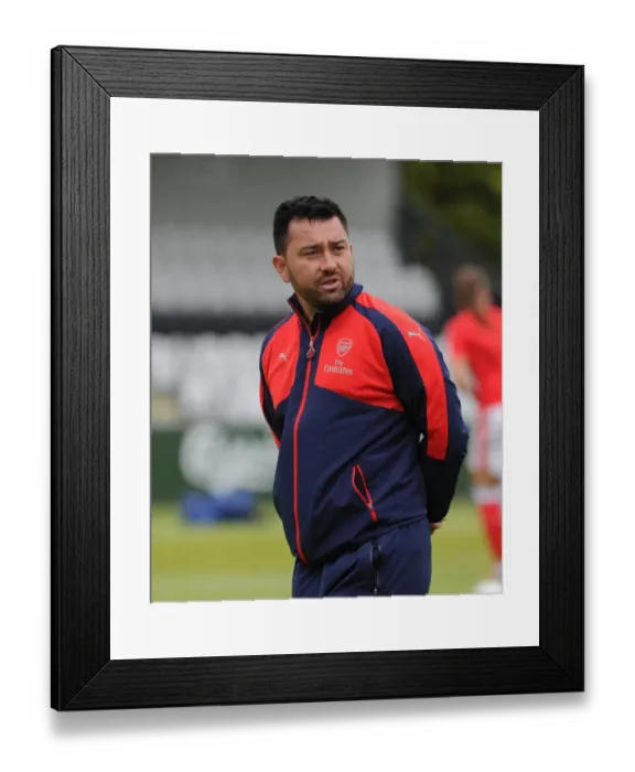 Framed Print : Pedro Martinez Losa (Arsenal Manager). Arsenal Ladies 2: 0 Notts County. WSL Divison One Framed Print : Pedro Martinez Losa (Arsenal Manager). Arsenal Ladies 2: 0 Notts County. WSL Divison One