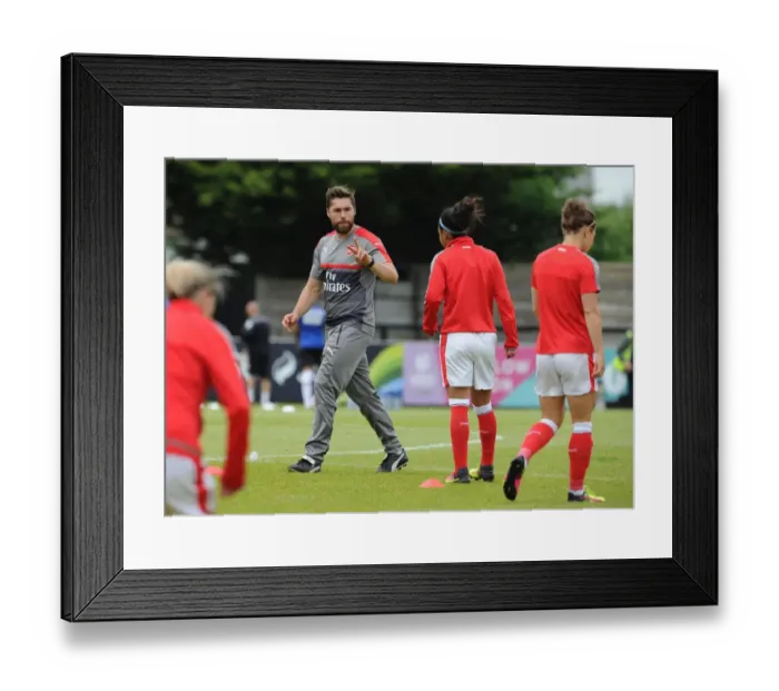 Framed Print : Cairbre O Caireallain (Arsenal Ladies Fitness Coach). Arsenal Ladies 2: 0 Notts County