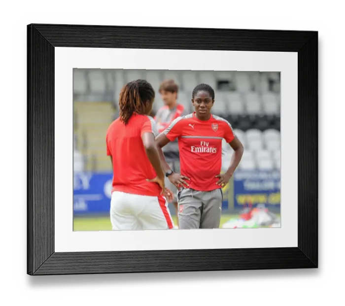 Framed Print : Asisat Oshoala (Arsenal Ladies). Arsenal Ladies 2: 0 Notts County. WSL Divison One