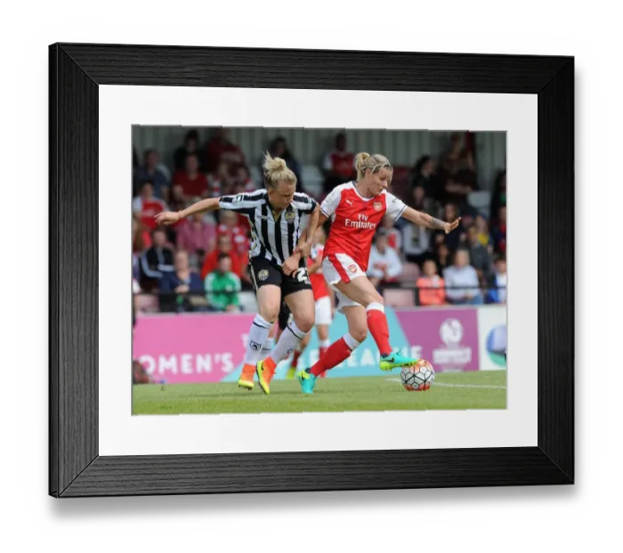 Framed Print : Kelly Smith Scores Duo for Arsenal Against Notts County in WSL Division One