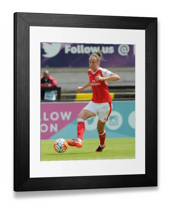 Framed Print : Arsenal's Casey Stoney Guides Team to 2-0 WSL Division One Victory over Notts County at Meadow Park Framed Print : Arsenal's Casey Stoney Guides Team to 2-0 WSL Division One Victory over Notts County at Meadow Park