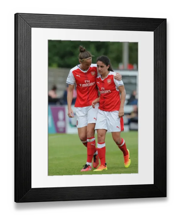 Framed Print : Casey Stoney and Danielle van de Donk (Arsenal Ladies). Arsenal Ladies 2: 0 Notts County Framed Print : Casey Stoney and Danielle van de Donk (Arsenal Ladies). Arsenal Ladies 2: 0 Notts County