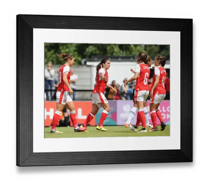 Framed Print : Danielle van de Donk Scores First Goal: Arsenal's 2-0 WSL Division One Victory over Notts County