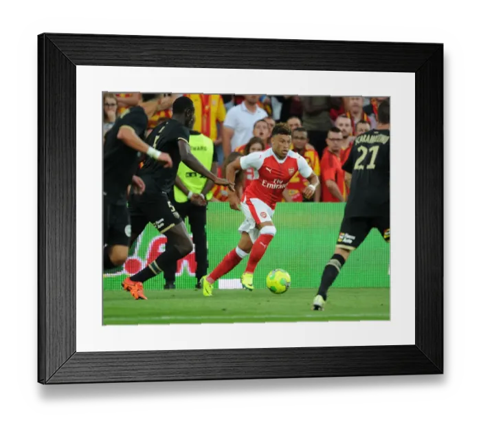 Framed Print : Arsenal's Alex Oxlade-Chamberlain in Action during Lens Pre-Season Friendly, 2016