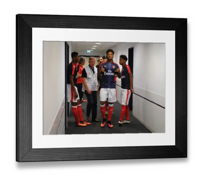Framed Print : Arsenal's Chuba Akpom Readies for RC Lens Friendly, 2016