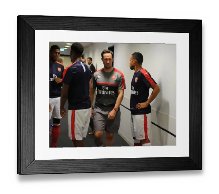 Framed Print : Arsenal FC: Barry Solan Gears Up for RC Lens Friendly, July 2016