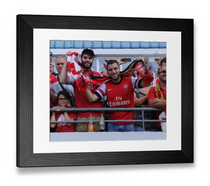 Framed Print : Arsenal Fans Gather for Pre-Season Friendly Against RC Lens, 2016