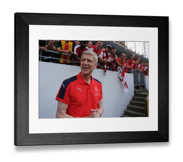 Framed Print : Arsene Wenger at Arsenal's Pre-Season Friendly in Lens, France, 2016 Framed Print : Arsene Wenger at Arsenal's Pre-Season Friendly in Lens, France, 2016