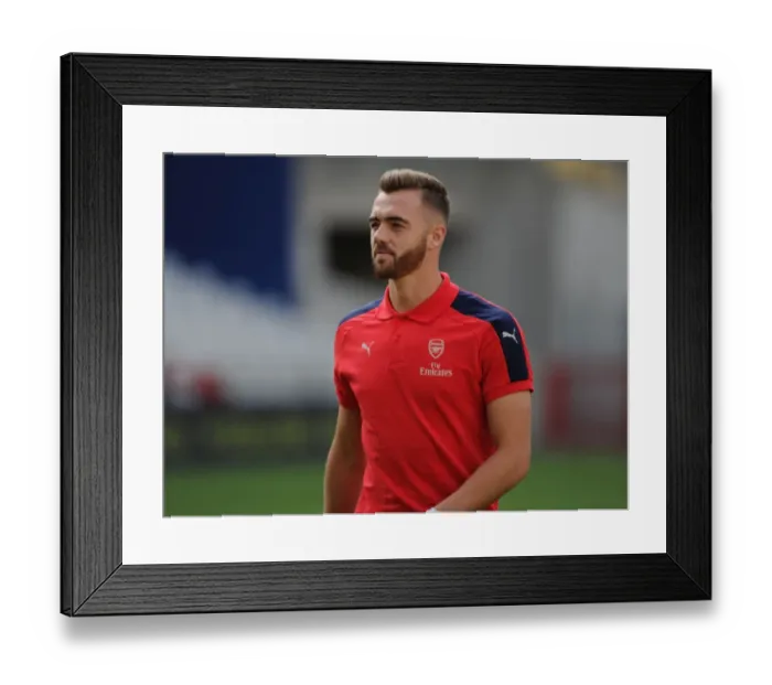 Framed Print : Arsenal's Calum Chambers Gears Up for RC Lens Friendly, 2016