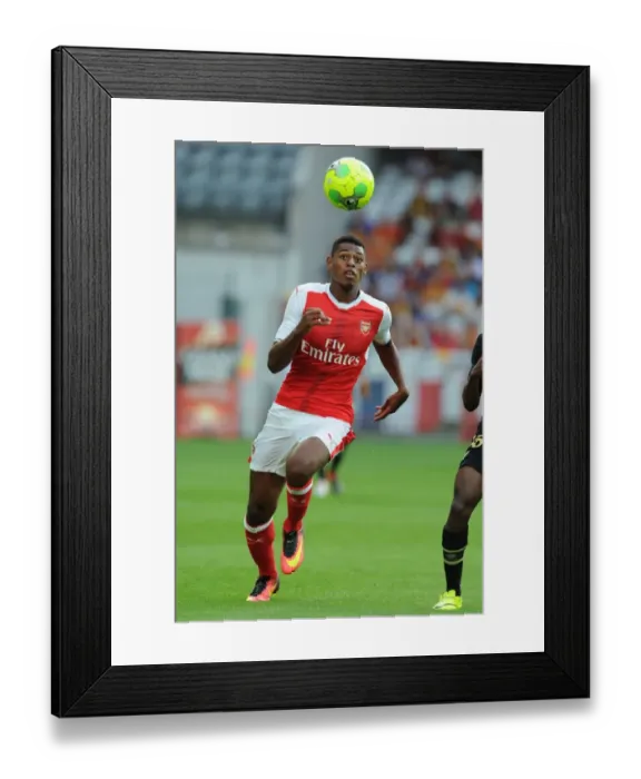 Framed Print : Arsenal's Jeff Reine-Adelaide in Action during Lens vs Arsenal Pre-Season Friendly (2016-17)