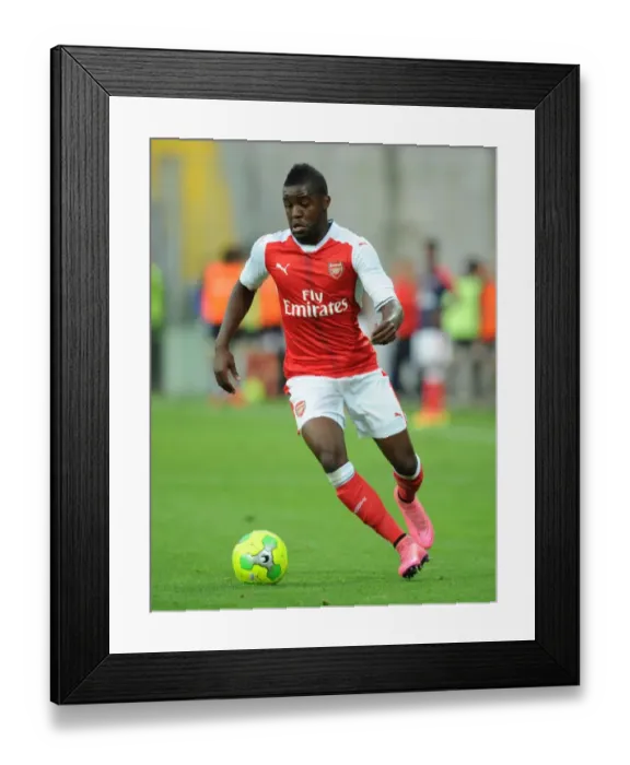 Framed Print : Joel Campbell in Action: Arsenal's Pre-Season Clash against RC Lens, 2016