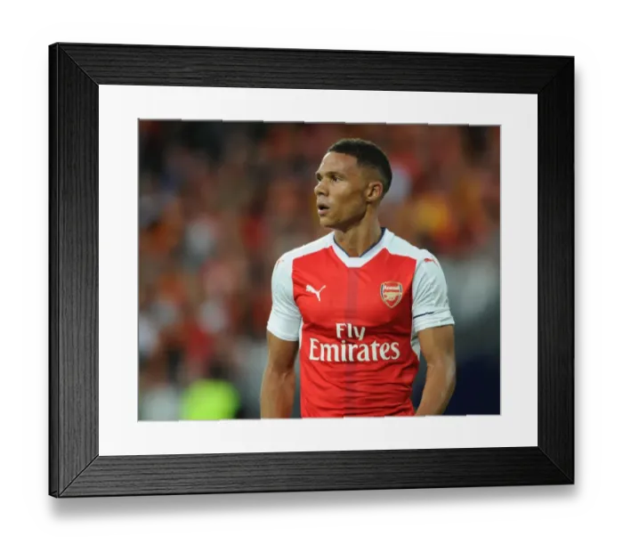 Framed Print : Arsenal's Kieran Gibbs in Action during Lens Pre-Season Friendly, 2016