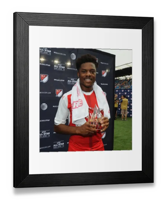 Framed Print : Arsenal's Chuba Akpom Named MVP as MLS All-Stars Top Arsenal in 2016 Showdown