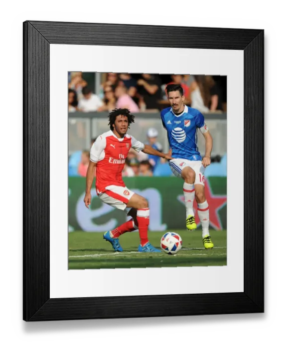 Framed Print : Arsenal's Mohamed Elneny Shines: Overpowering MLS All-Stars in 2016