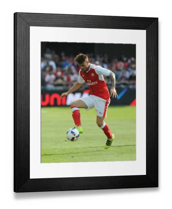 Framed Print : Mathieu Debuchy in Action: Arsenal vs MLS All-Stars at the 2016 Avaya Stadium Showdown