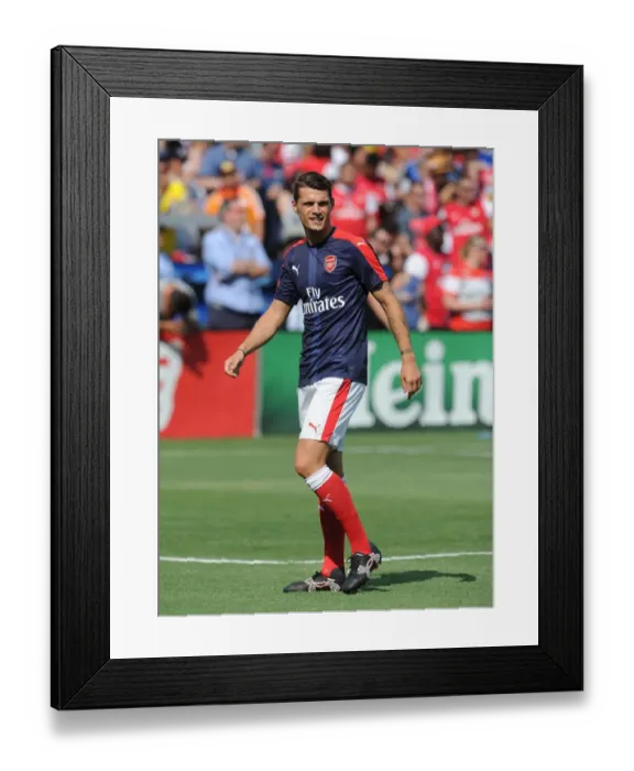 Framed Print : Granit Xhaka: Arsenal Star's Pre-Match Focus at 2016 MLS All-Stars, San Jose Framed Print : Granit Xhaka: Arsenal Star's Pre-Match Focus at 2016 MLS All-Stars, San Jose
