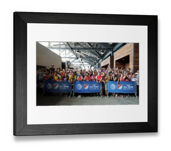 Framed Print : Arsenal Fans Rally Before MLS All-Stars Clash in San Jose, 2016 Framed Print : Arsenal Fans Rally Before MLS All-Stars Clash in San Jose, 2016