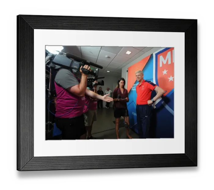 Framed Print : Arsene Wenger's Pre-Match Interview: Arsenal vs. MLS All-Stars, 2016 Framed Print : Arsene Wenger's Pre-Match Interview: Arsenal vs. MLS All-Stars, 2016