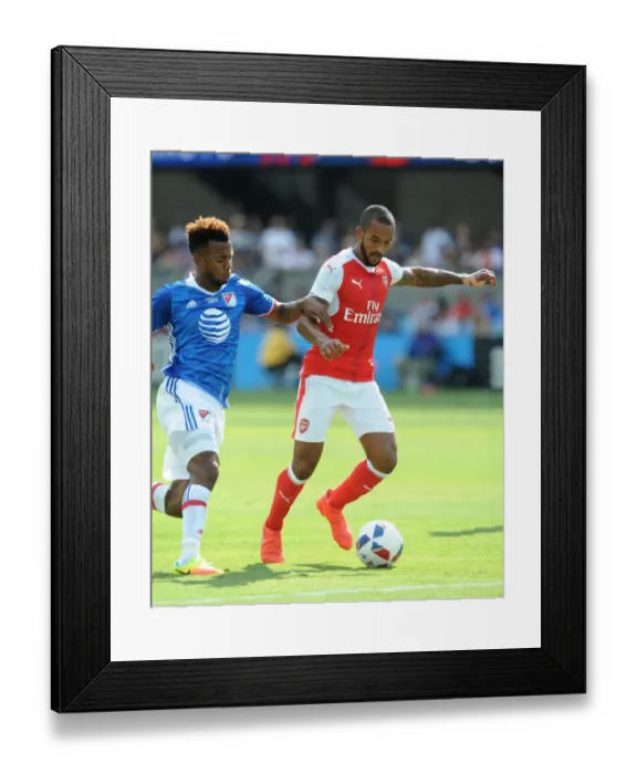 Framed Print : Theo Walcott vs. Kellyn Acosta: A Clash of Stars - Arsenal FC vs. MLS All-Stars (2016)