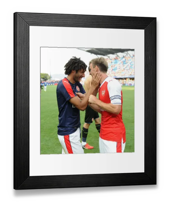 Framed Print : Arsenal Duo Mohamed Elneny and Nacho Monreal: Post-Match Moment at 2016 MLS All-Stars Framed Print : Arsenal Duo Mohamed Elneny and Nacho Monreal: Post-Match Moment at 2016 MLS All-Stars
