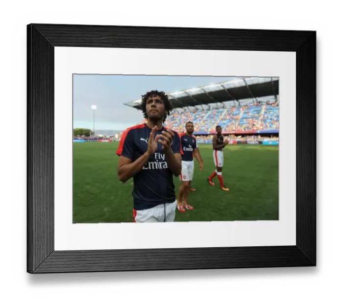 Framed Print : Mohamed Elneny's Post-Match Moment: Arsenal vs MLS All-Stars, 2016