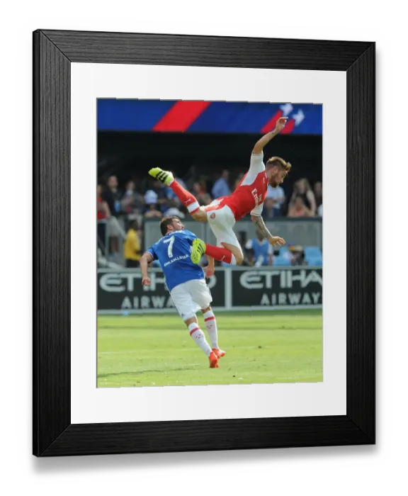 Framed Print : Arsenal's Debuchy Soars Over Villa in 2016 MLS All-Star Showdown Framed Print : Arsenal's Debuchy Soars Over Villa in 2016 MLS All-Star Showdown
